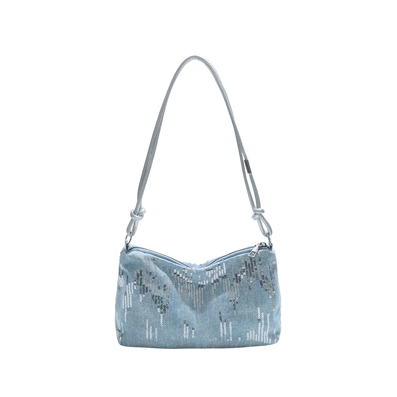 Capacious handheld one-shoulder bag for leisure, purse
