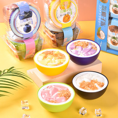 Factory Wholesale Coconut Jelly Internet Celebrity Meal Replacement Pudding Golden Coconut Particles Multiple Flavors Available