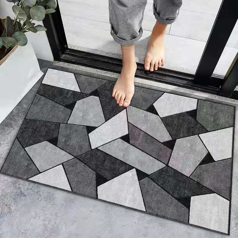 Crystal Velvet Floor Bathroom Toilet Non-Slip Bedroom Entrance Door Mat_voghion.com