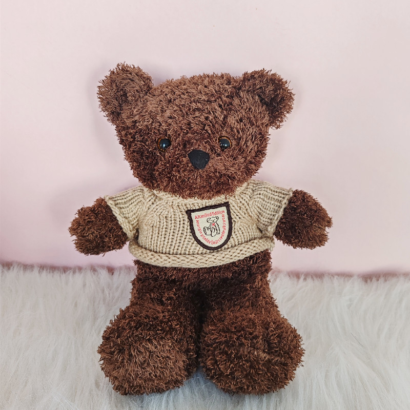 Lindo suéter oso muñeca peluche peluche oso muñeca regalo de cumpleaños máquina de captura muñeca al por mayor transfronteriza