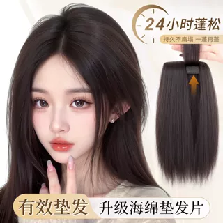 海绵夹层垫发片假发增发量蓬松高颅顶大光明垫发片无痕头顶补发片