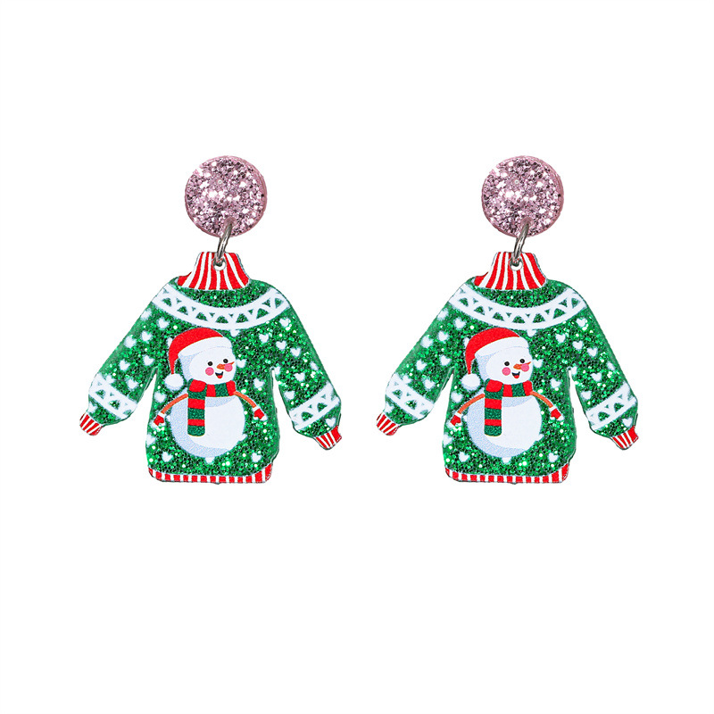 Joyería de vacaciones de Navidad transfronteriza pendientes de Santa Claus pendientes femeninos estilo ins pendientes de vacaciones de moda pendientes joyas