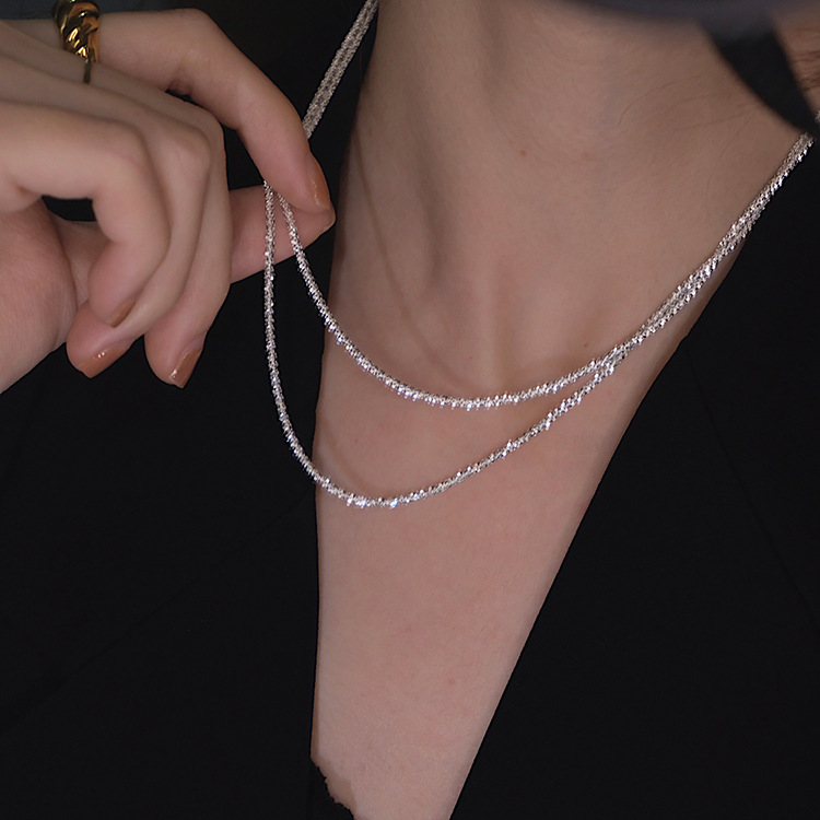 Collier Simple En Alliage Étincelant Mince display picture 6