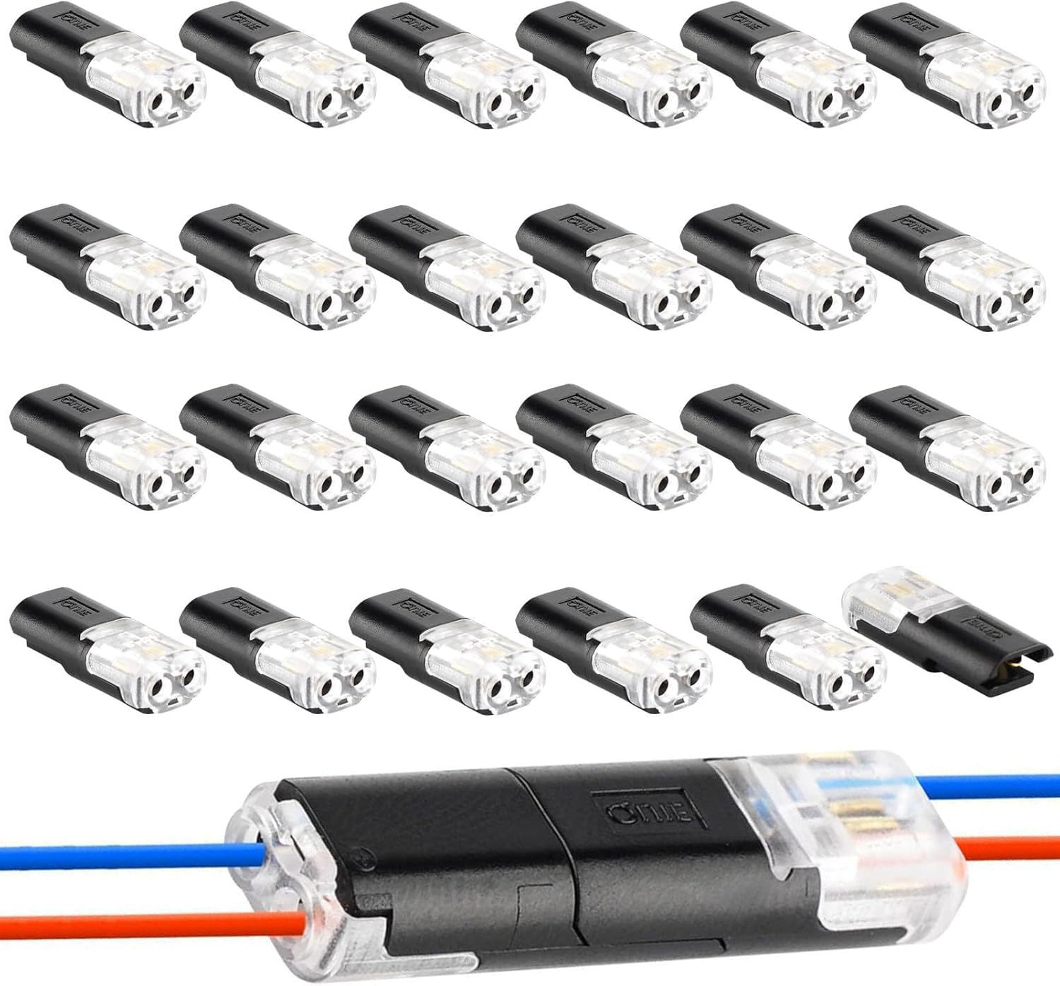 24 Stück 2-Polig Kabel Steckverbinder Stecker, Auto Stecker