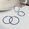 Summer silver needle, earrings, blue dye, silver 925 sample, new collection, simple and elegant design, internet celebrity