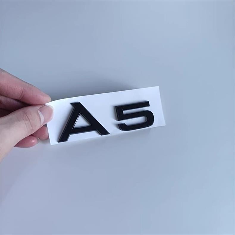 Audi A3 A5 A7 black rear emblem, rear lettering, 45 four-wheel drive, engine displacement lettering, grille emblem, four-ring emblem, modification