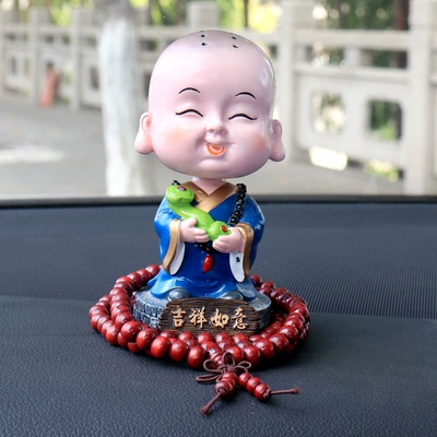 shake head small monk | Car ornaments - good-luck