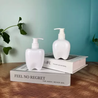 定制200ml250ml牙齿形儿童牙膏瓶乳液瓶洗面奶瓶口腔护理牙膏瓶