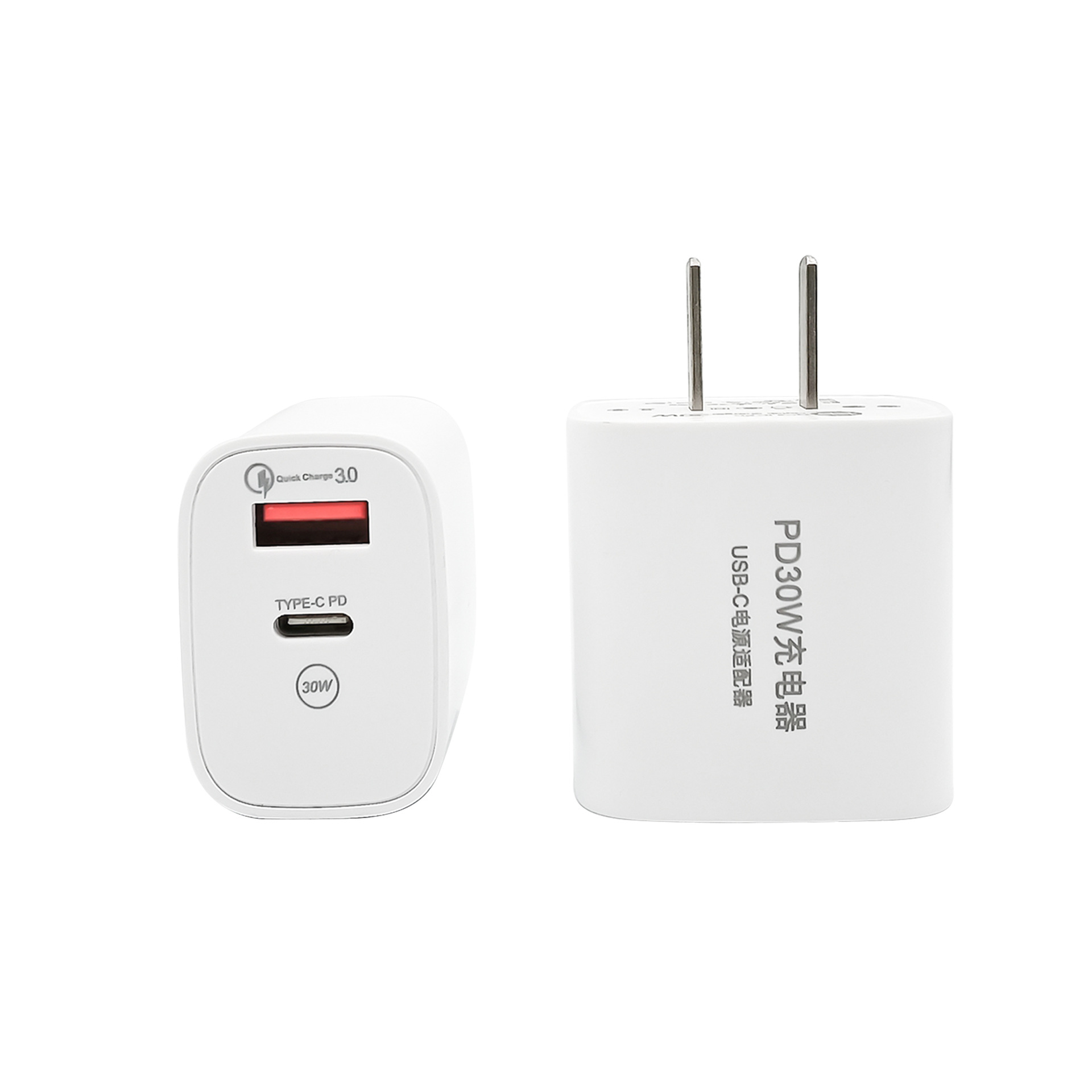 Cabeza de carga rápida PD30W certificada 3C para el paquete de cargador Apple 15 A C cable de datos del cabezal de carga del teléfono móvil de doble puerto