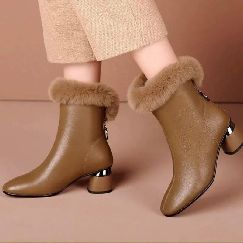 Martens, winter high boots with zipper