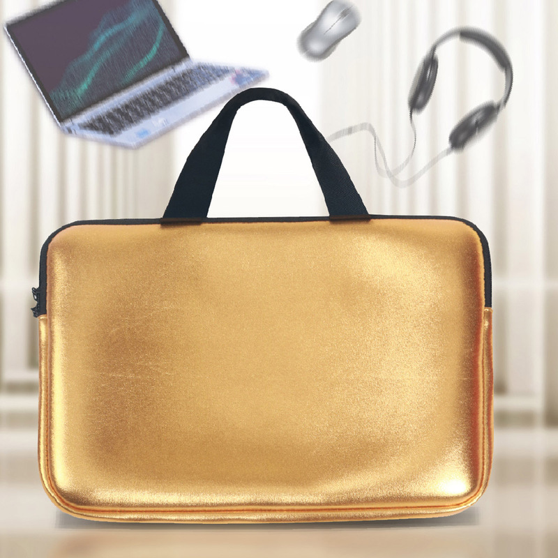 Cross-border in stock Europe and the United States gilded 13inch computer bag gilded silver plated 13inch laptop bag metallic color