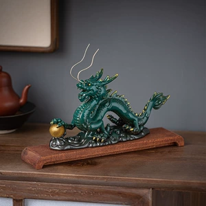 Керамические украшения дракона Qinglong Home Desktop Office Gifts and Fortune Desktop Crafts Двенадцать зодиака -дракона