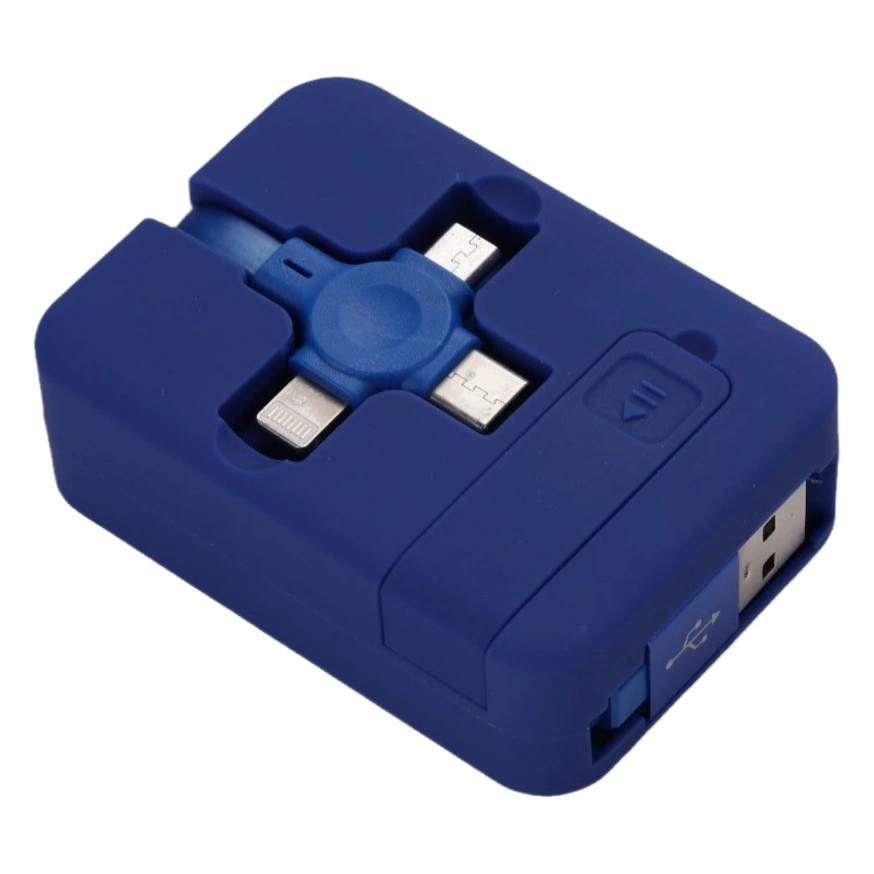 Оптовый кабель для зарядки мобильных телефонов 3-в-1 (Type-C) с держателем, цвет макарон, для сверхбыстрой зарядки