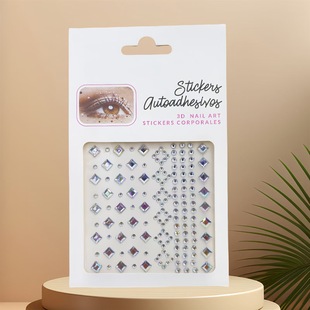 New Girl's Face Painted Moon Heart Pearl Diamond Paste Children's Performance Eyebrows Decorative Crystal Flash Diamond Paste