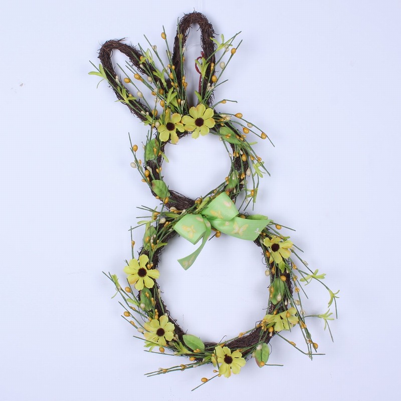 Guirlanda de primavera transfronteriza simulación de flores falsas margarita puerta decoración de vinos colgante ventana de plantas simulación de Pascua Navidad