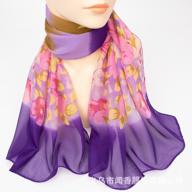 Demi-season thin shiffon universal scarf for leisure