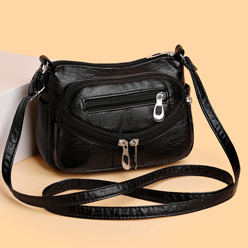 Women's Single Shoulder Crossbody Bag, Soft Leather Square Bag_voghion.com