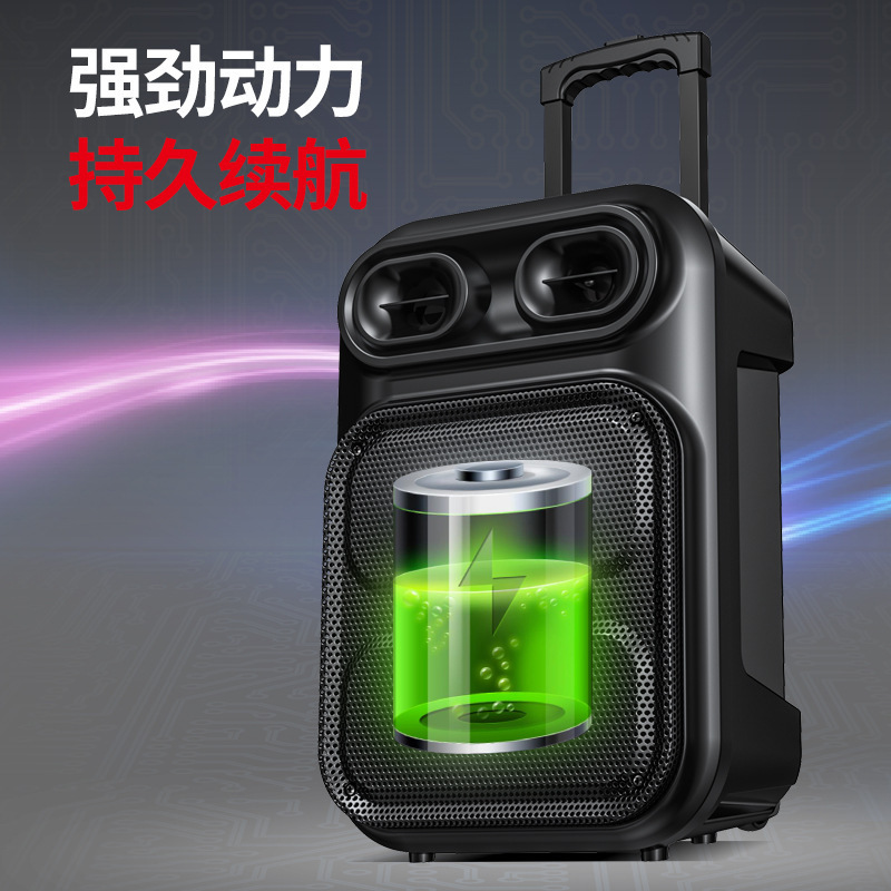 パトリオット S56 ハイパワートロリーオーディオスクエアダンススピーカー Bluetooth 大音量サブウーファーマイクワイヤレスカラオケ|undefined