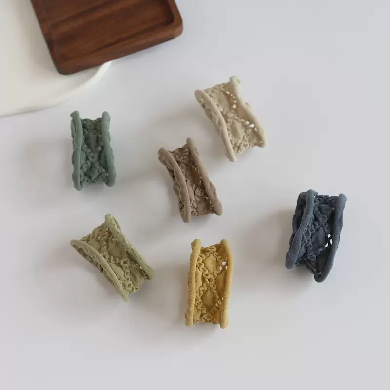 Nuevo estilo coreano cuadrado color contraste amor perrito anillo de pelo dulce lindo cabeza cuerda de goma alta decoración de cola de caballo joyas de pelo para mujeres