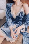 2021 новый пижама женский осенний зима сексуальный ночное белье женский бархат пижама два рукава кружево пижама живая товары