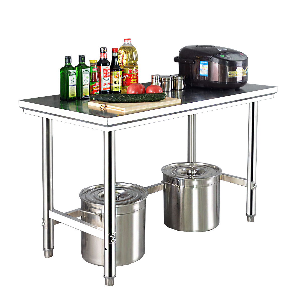 201不锈钢工作台加厚操作台打包台全不锈钢桌生物制药食品洁净桌