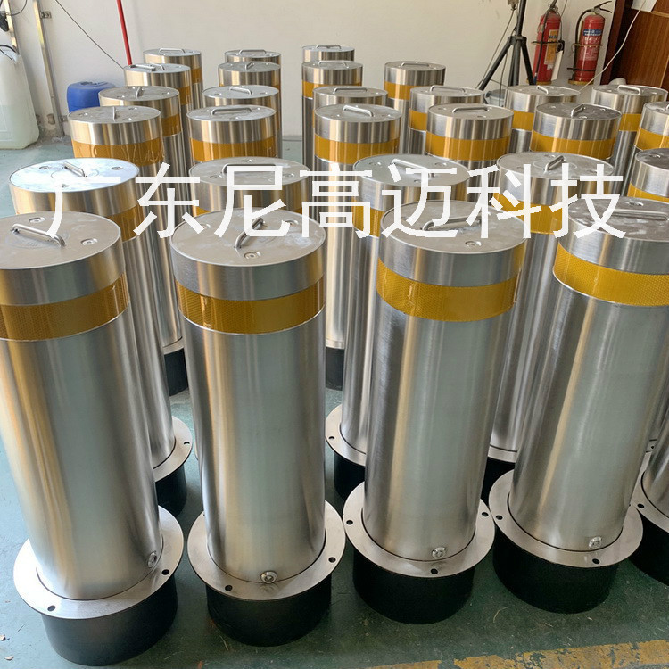 可移动不锈钢路桩活动警戒车挡预埋拆卸柱液压升降地桩手动止车档