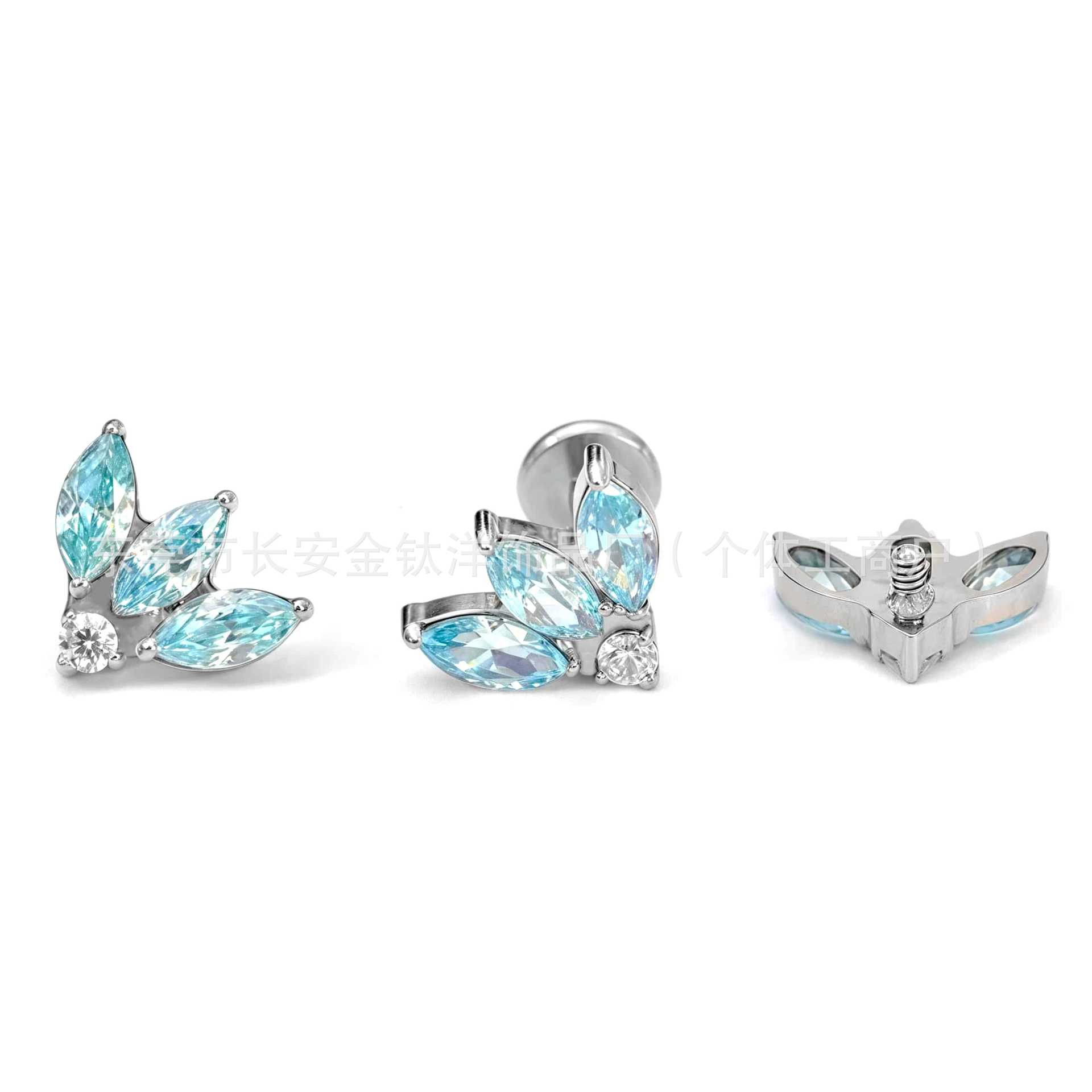 Labret piercing jewelry detail image