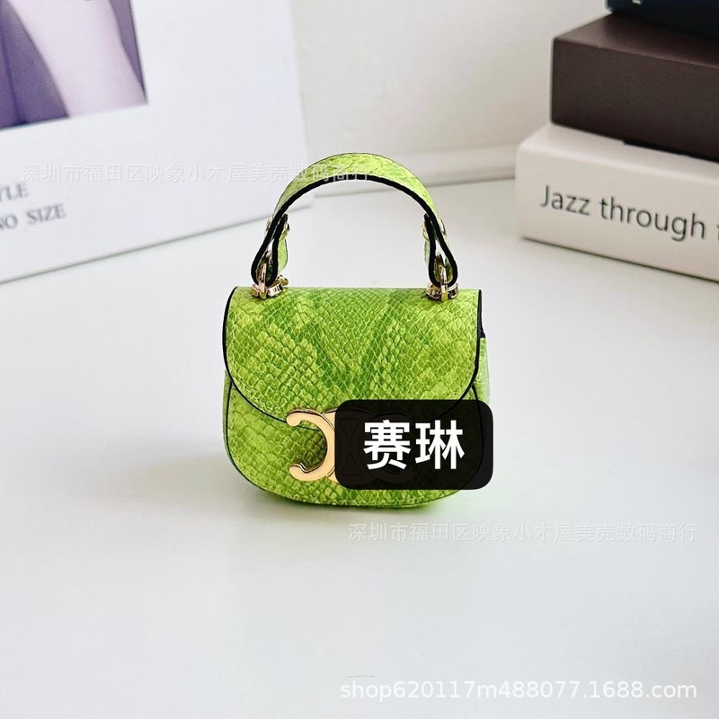 ファッショナブルなクロスボディロープヘッドフォンバッグ Airpods 保護カバー第 3 世代ワイヤレス Bluetooth ヘッドフォンケースレザー小銭入れに適しています|undefined