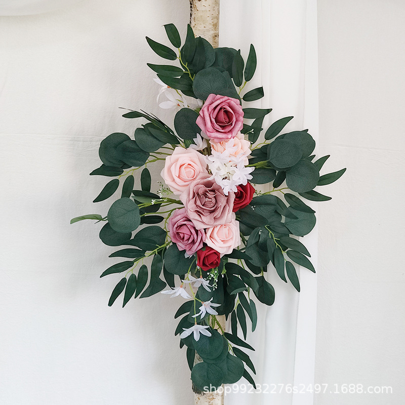 亚马逊热销手工制作拱门花门楣花仿真绢花婚礼庆典活动装饰背景