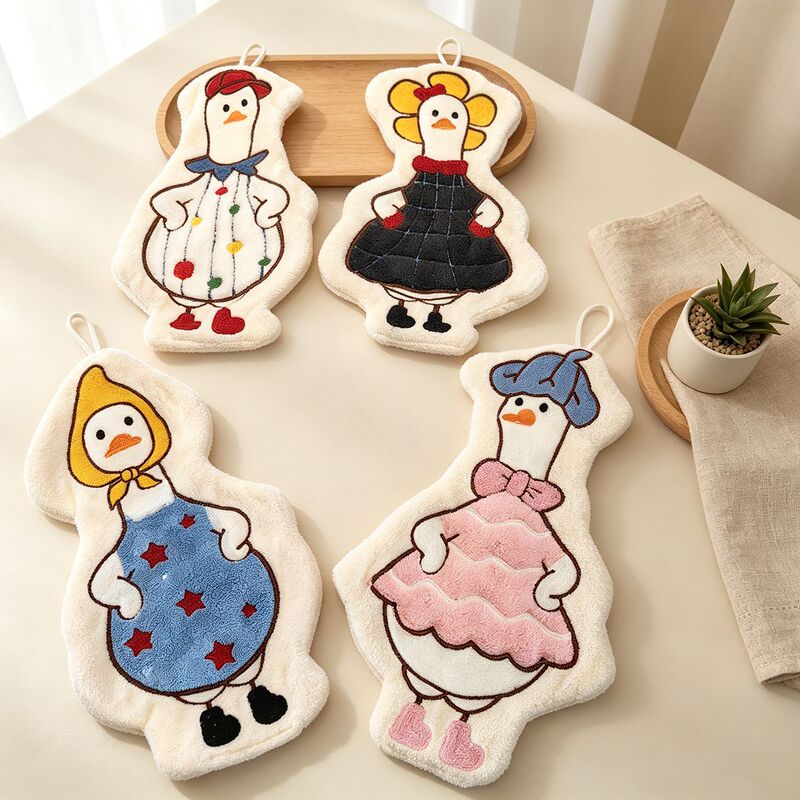 Cross-border coral fleece hand towel, featuring a creative and cute cartoon design, perfect for children, and comes with a hanging loop for easy storage Cross-border coral fleece hand towel, featuring a creative and cute cartoon design, perfect for children, and comes with a hanging loop for easy storage