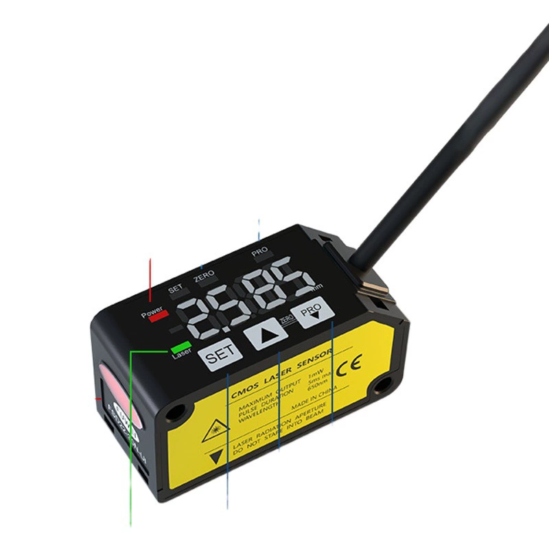 Измерение ширины плоскостности расстояния толщины датчика смещения лазера высокой точности 10μм выстраивая в ряд FSD22-30