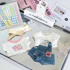 【スポット卸売り】10センチ属性なしスポット綿人形のキャンパスストラップセット10cm人形の服