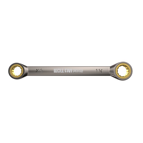 Double-headed black nickel plum blossom ratchet wrench 72 teeth multi-specification labor-saving manual two-way fast wrench wrench tool