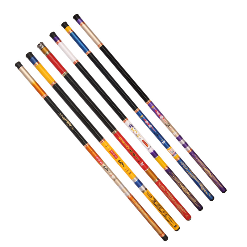 Zhenyi nuevo producto varilla de mano de 2.7 - 7.2 metros varilla de arroyo multicolor opcional contracción 60 cm de caña de pesca al por mayor