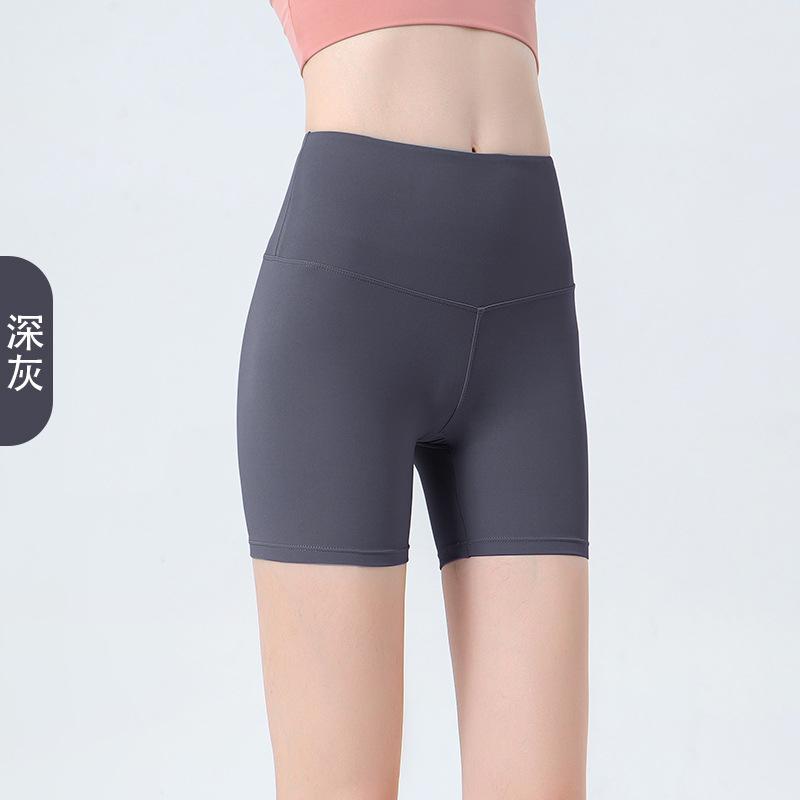 Procesamiento de ropa de yoga personalizada, pantalones de yoga de nube, pantalones deportivos de tres puntos, pantalones cortos de fitness transpirables de cintura alta para mujer
