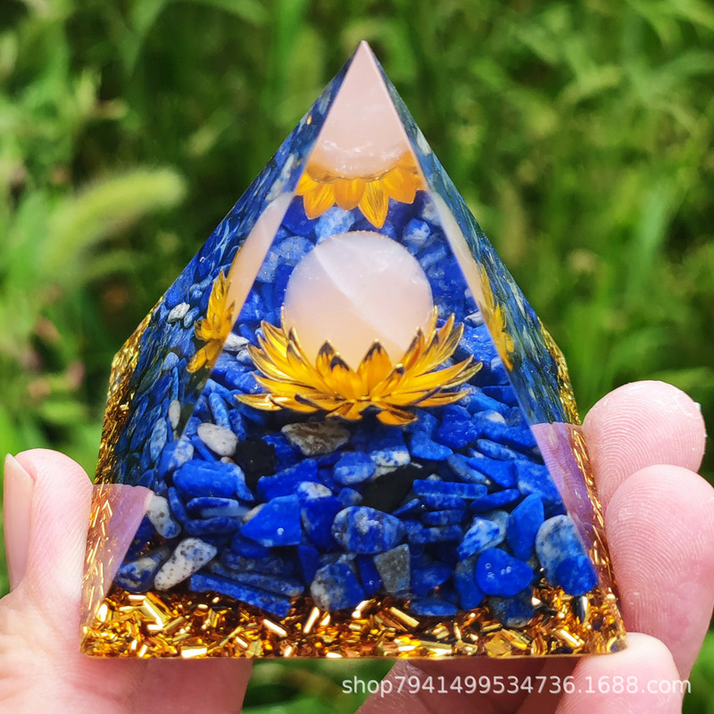 Crystal ball 73 styles pyramid cross-border crystal ball gravel pyramid home crafts resin ornaments