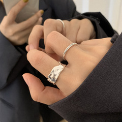 Irregular Retro Men's Fashion Personality Ring Niche Design Light Luxury Openable Adjustable Index Ring