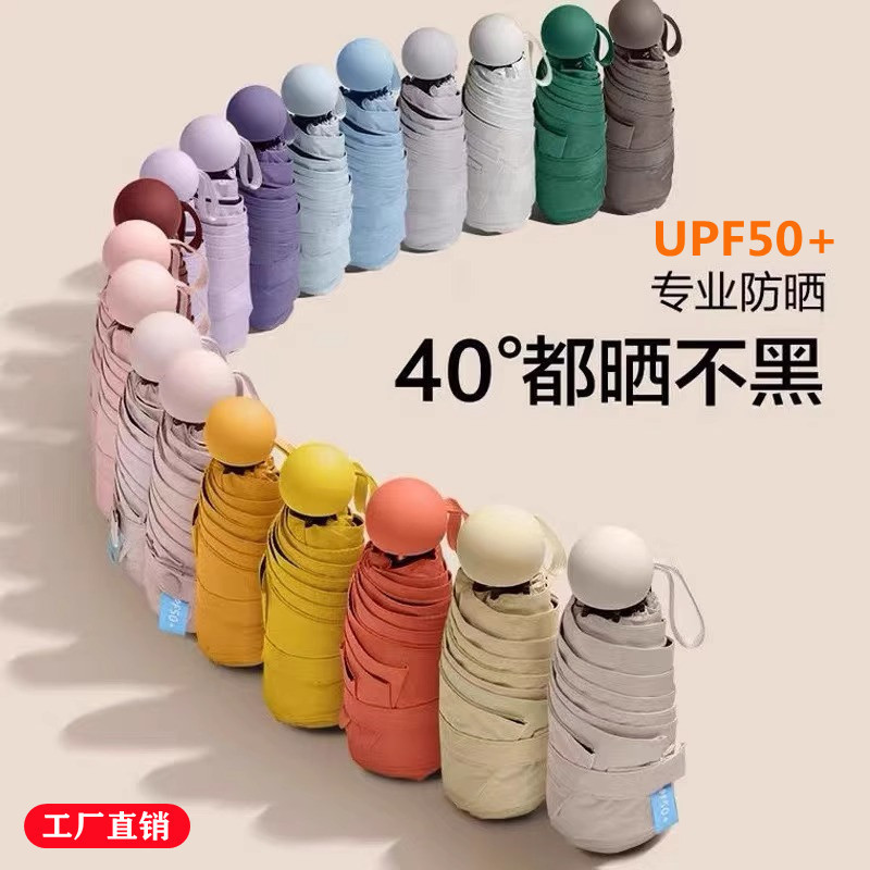 Capsule Sun Umbrella, UV Protection, Dual-use for Sun and Rain, Mini for Women, 50% off Foldable, Compact and Portable Pocket Size Capsule Sun Umbrella, UV Protection, Dual-use for Sun and Rain, Mini for Women, 50% off Foldable, Compact and Portable Pocket Size