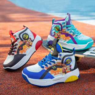 Basketball Shoes New 2024 Spring and Autumn Comfortable Fashion Boys Running Shoes Casual Shoes Student Fashion Children's Shoes