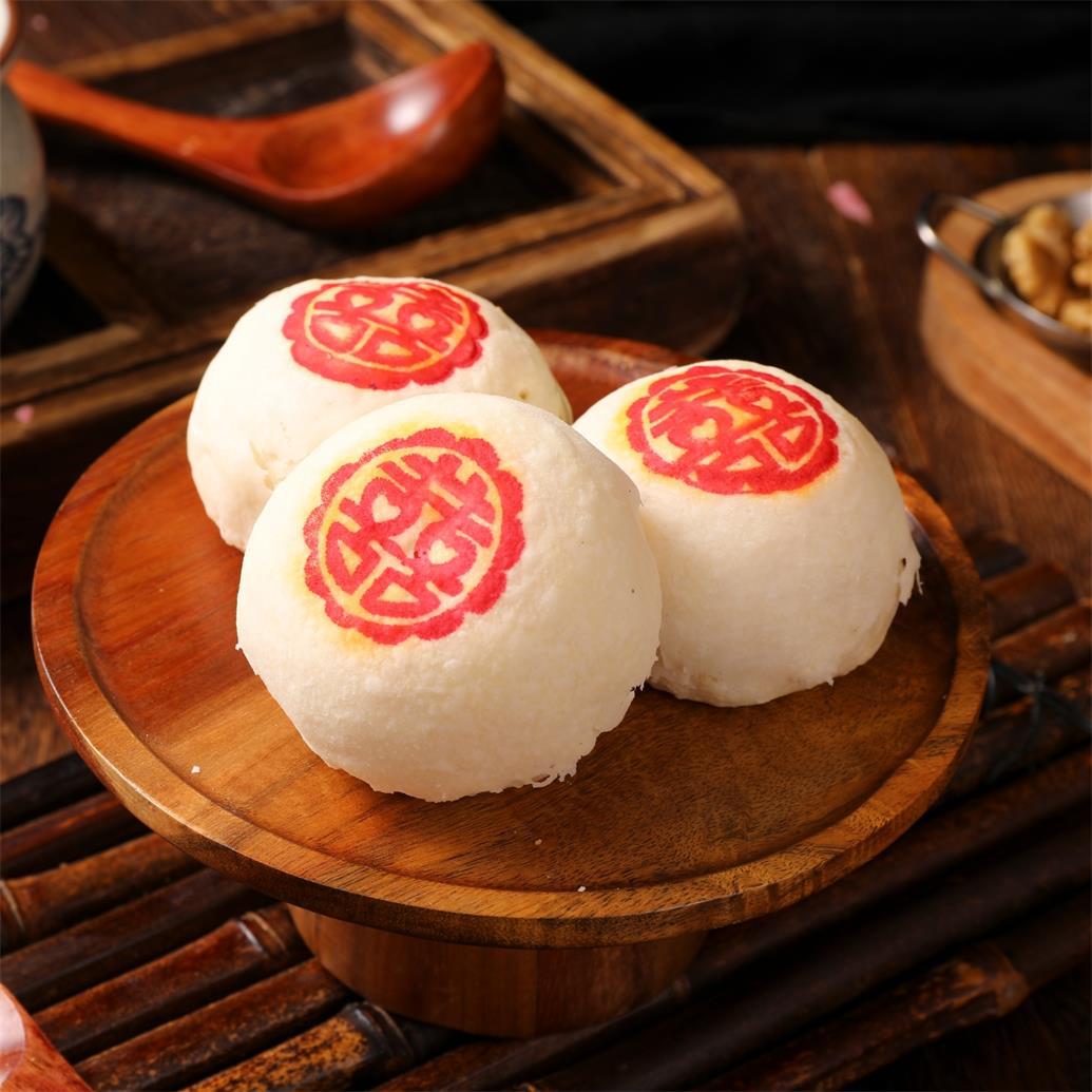 明贤婚嫁龙凤礼饼结婚糕点红绫白绫黄绫饼婚庆点中式伴手礼