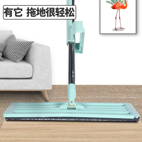Wholesale hand-washable flat mop for household tile flat mop dry and wet dual-use lazy wooden floor mop