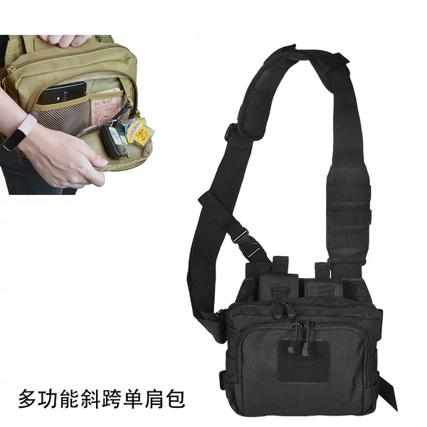 Outdoor Sports Running Waist Bag Cycling Shoulder Bag Multi-Functional Mountaineering Field Camping Portable Bag Tactical Crossbody Bag