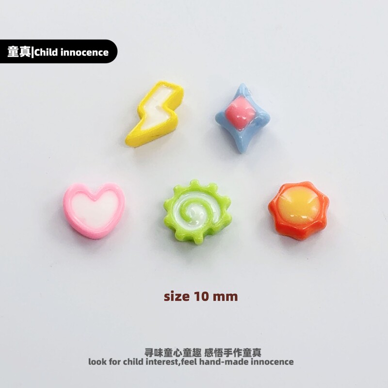 Xn Miss Mini Small Energy Totem Jewelry Decoration DIY Earrings Earrings Manicure Matchinging Handmade Embellishment Stickers