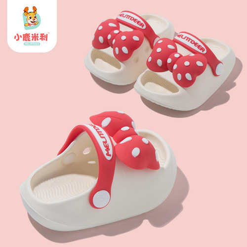Fawn Milli Summer New Children's Slippers Cute Cartoon Soft Sole Indoor and Outdoor Straps Children's Crocs Wholesale