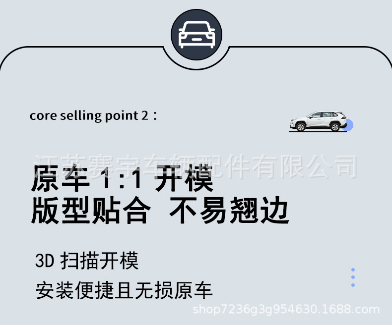 Suitable for 20-25 Models of Toyota Rav4, Rear Wing Modification Decoration, Wildlander Rear Roof Wing, Full Coverage, No Drilling Required