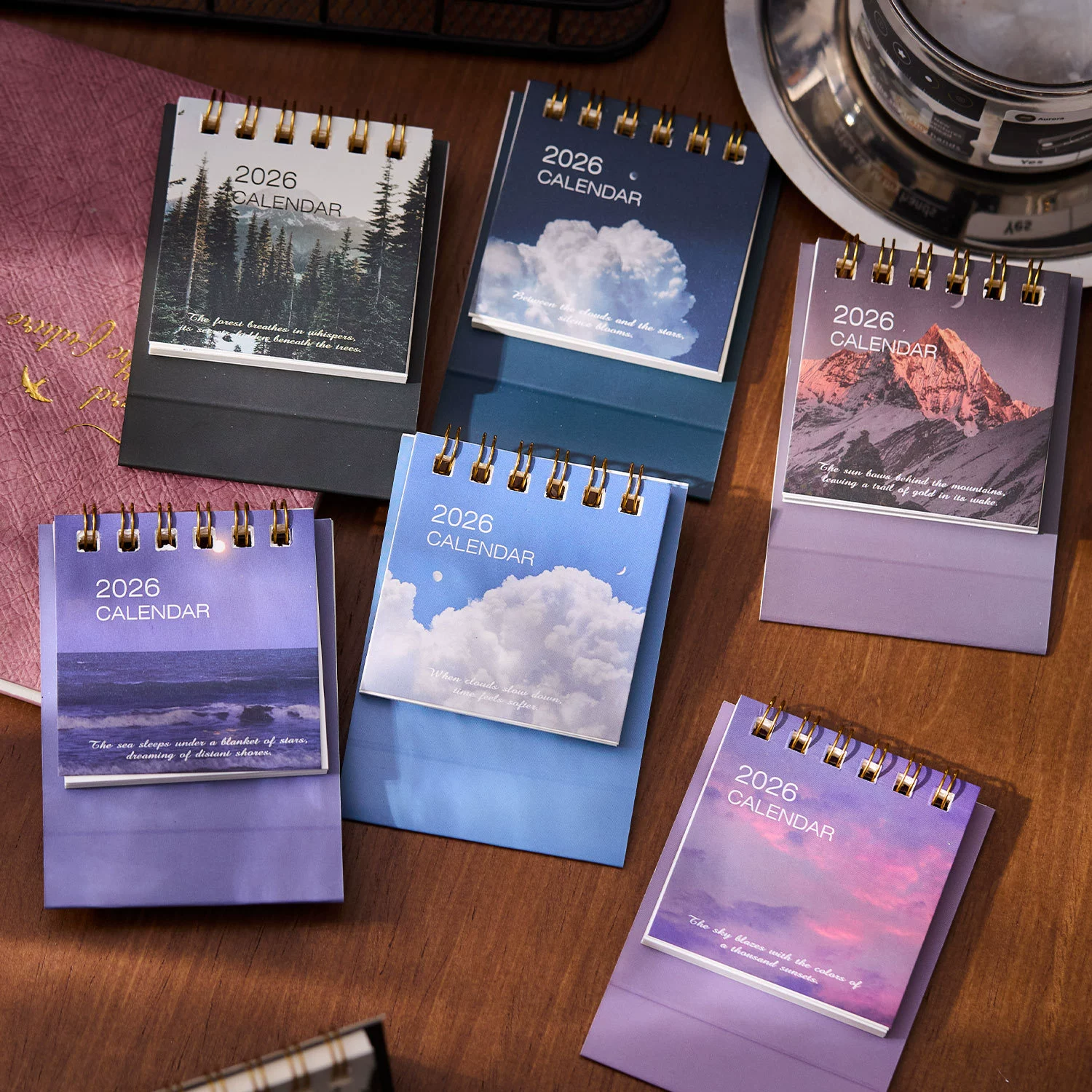 Мини-маленький настольный календарь Zaomu, серия Daylight Starlight, высококачественный настольный календарь в стиле ins, ежемесячный календарь, небольшой орнамент