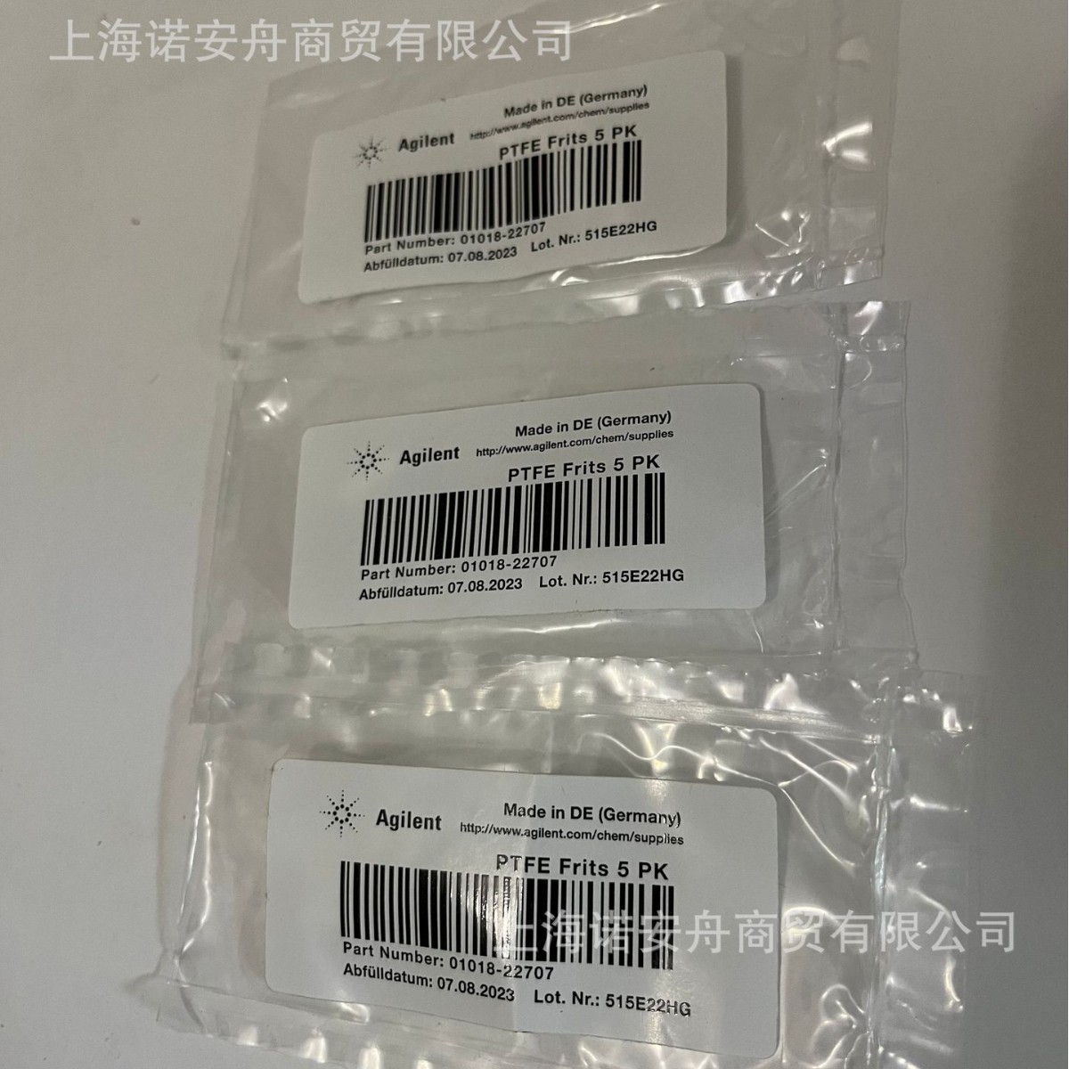 01018-22707 Agilent 安捷伦PTFE 滤芯PTFE Frits，5/包