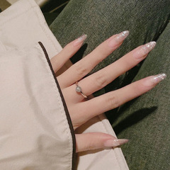 穿戴甲美甲貼片指甲貼片假指甲成品可拆卸閃粉亮晶晶甲指甲貼X20