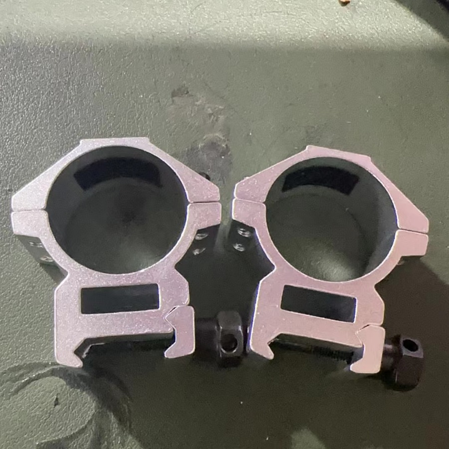 正品工厂跨境双钉30MM低宽高品质银灰色直径30MM瞄夹高宽窄