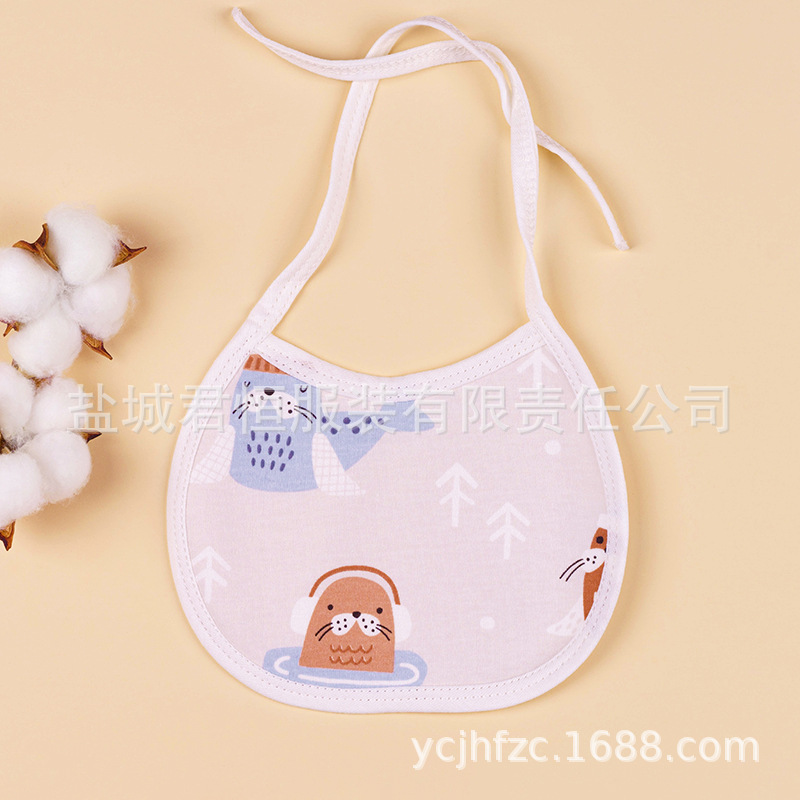 Bebé con cordones a prueba de agua babero recién nacido suministros bebé con cordones bebé babero de algodón